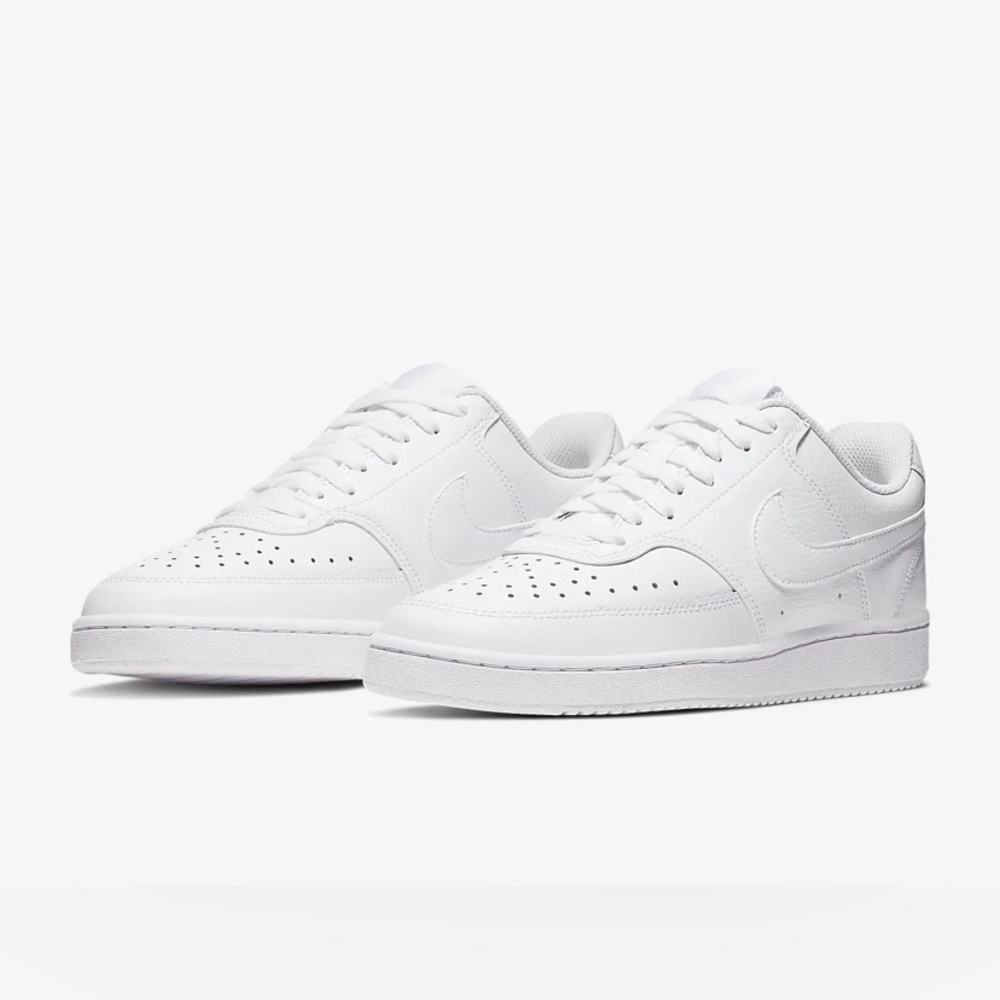 Nike All White Court Vision Low Sneakers NWOT Size 11